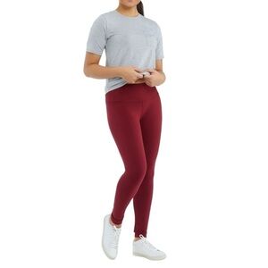 Summersalt The Brushed High Rise Full Length Leggings in Pinot Medium